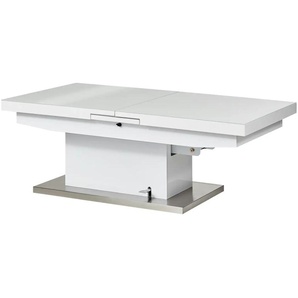 Couchtisch höhenverstellbar und ausziehbar Grado ¦ weiß ¦ Maße (cm): B: 70 H: 47,5