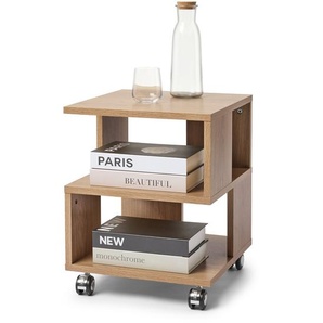 Couchtisch in Holzoptik auf Rollen