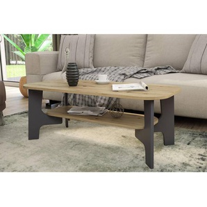 Couchtisch Jastrebarsko I 110 x 43 x 55cm Braun/Eiche Dekor
