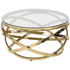Couchtisch Kirpu Ø 80cm Gold/Gold