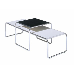 Couchtisch Laccio Table Knoll International Laminat schwarz/anthrazit, Designer Marcel Breuer, 34x136x48 cm