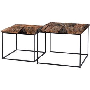 Couchtisch Le Meux I 2er-Set 43 x 52 x 43cm Braun