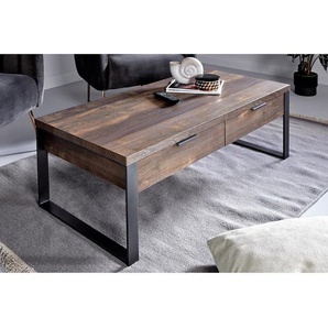 Couchtisch Loop 118 x 40 x 59cm Braun/Eiche Rustikal Dekor