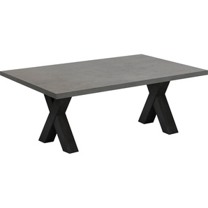 Couchtisch MÄUSBACHER Tische Gr. B/H/T: 120 cm x 47 cm x 70 cm, 120 cm Tischplatte, grau (graphit, schwarzstahl) Couchtisch Eckige Couchtische Holz-Couchtische