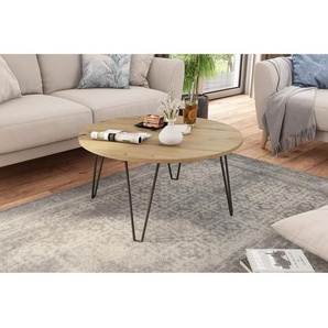 Couchtisch Osorno II Ø 80cm Braun/Eiche Dekor