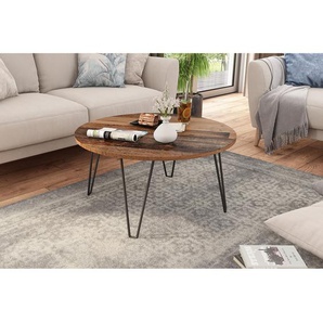 Couchtisch Osorno II Ø 80cm Braun/Altholz Dekor