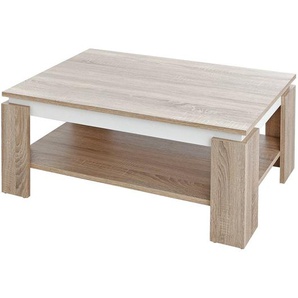 Couchtisch Paola 90 x 41 x 60cm Braun/Eiche Sonoma Dekor/Weiß