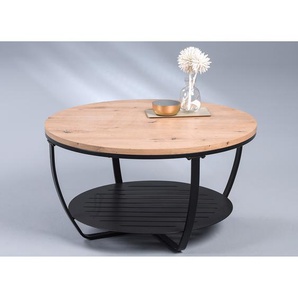 Couchtisch Pavo Ø 80cm Schwarz/Schwarz