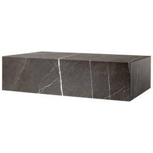 Couchtisch Plinth Low stein grau / Marmor - 100 x 60 cm x H 27 cm - Audo Copenhagen - Grau