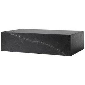 Couchtisch Plinth Low stein schwarz / Marmor - 100 x 60 cm x H 27 cm - Audo Copenhagen - Schwarz
