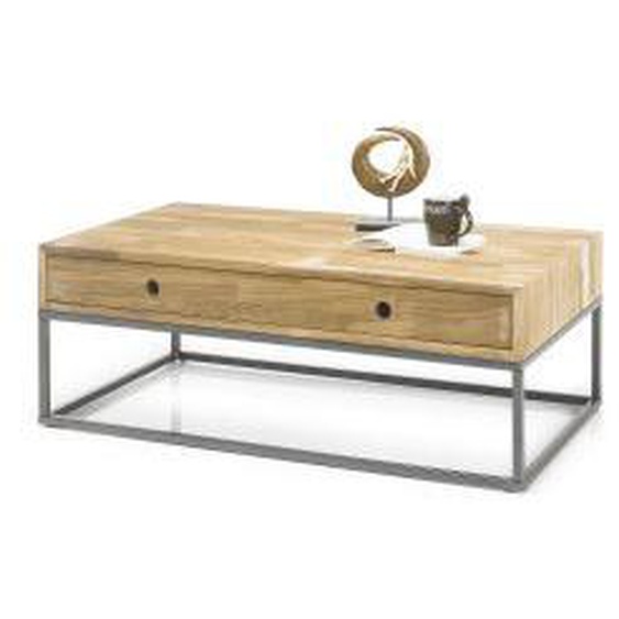 Moderner Cuchtisch mit Schublade und abnehmbarem Abstellbox braun Williams