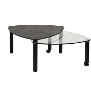 Couchtisch - schwarz - Materialmix - 80 cm - 43 cm | Möbel Kraft