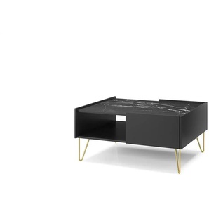 Couchtisch - schwarz - Materialmix - 97 cm - 45 cm | Möbel Kraft