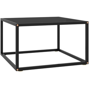 Couchtisch Schwarz mit Schwarzem Glas 60x60x35 cm