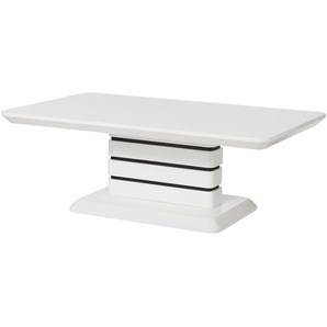Couchtisch schwarz weiß eckig - weiß - Materialmix - 70 cm - 42 cm - 70 cm | Möbel Kraft
