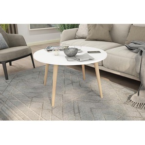 Couchtisch Selaten II Ø 80cm Weiß/Weiß