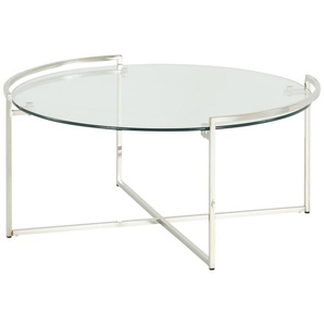 Couchtisch - silber - Materialmix - 40 cm - [90.0] | Möbel Kraft