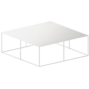 Couchtisch Slim Irony Low Table Zeus weiss weiß, Designer Maurizio Peregalli, 34x100x100 cm