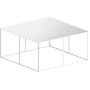 Couchtisch Slim Irony Low Table Zeus weiss weiß, Designer Maurizio Peregalli, 34x70x70 cm