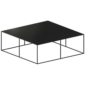 Couchtisch Slim Irony Low Table Zeus Kupferschwarz, Sandeffekt gelb, Designer Maurizio Peregalli, 34x100x100 cm