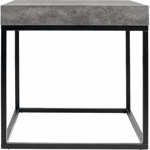 Couchtisch TEMAHOME Petra Tische Gr. B/H/T: 55 cm x 53 cm x 55 cm, grau (beton, optik, schwarz) Eckige Couchtische eckig Tisch