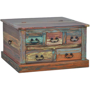 Couchtisch / Truhe Cancun Massivholz Pinie Shabby Chic Mexiko Möbel Mexikanisch