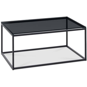 Couchtisch Varese Pro, schwarz lackiert, Rauchglas