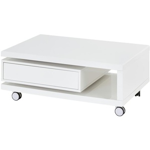 Couchtisch - weiß - Materialmix - 60 cm - 36 cm | Möbel Kraft