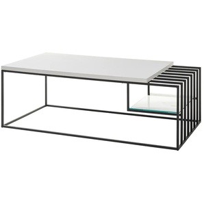 Couchtisch - weiß - Materialmix - 60 cm - 40 cm | Möbel Kraft