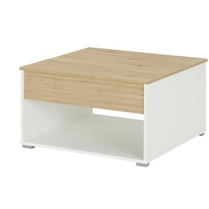 Couchtisch - weiß - Materialmix - 80 cm - 45 cm | Möbel Kraft