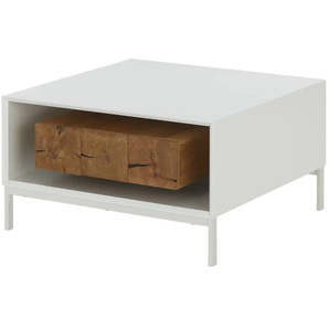 Couchtisch - weiß - Materialmix - 80 cm - 45 cm | Möbel Kraft