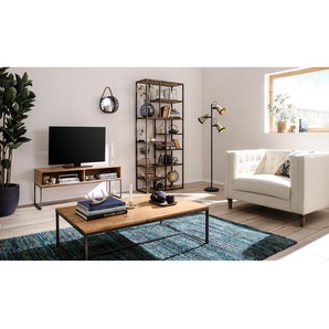 Couchtisch 110 x 35 x 70cm Braun/Akazie Hellbraun