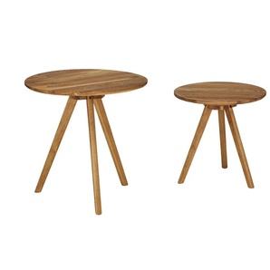 Couchtische 2er-Set Rotonda ¦ holzfarben ¦ Maße (cm): H: 50,5 Ø: 50