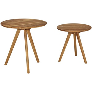 Couchtische, 2er-Set  Rotonda ¦ holzfarben ¦ Maße (cm): H: 50,5  Ø: 50