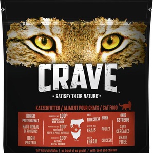 Crave Adult mit Rind und Huhn Katzenfutter 750 g GLO629206424