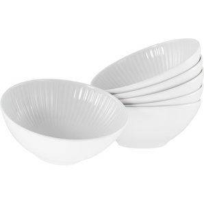 CreaTable, 21880, Valencia Weiss, Mehrzweckschalen 6-tlg, Porzellan