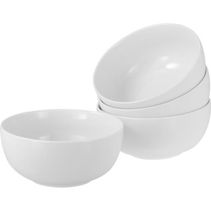 CreaTable, 22554, Allround Weiss, Buddha Bowl 4-tlg, Porzellan