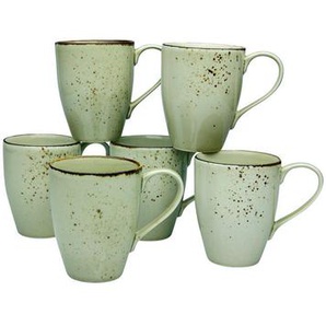 Creatable Kaffeebecherset, Beige, Keramik, 6-teilig, 300 ml, Kaffee & Tee, Tassen, Kaffeetassen-Sets