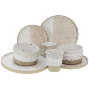 Creatable Kombiservice Cosmos , Mehrfarbig , Keramik , 8-teilig , 300 ml,400 ml , 43x37 cm , Essen & Trinken, Geschirr, Geschirr-Sets, Kombiservice