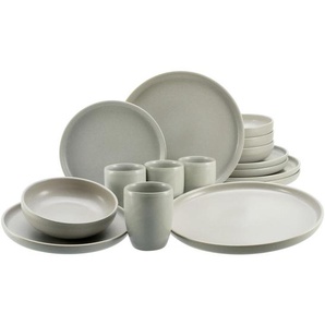 Creatable Kombiservice Uno, Grau, Keramik, 16-teilig, 370 ml,400 ml, Essen & Trinken, Geschirr, Geschirr-Sets, Kombiservice