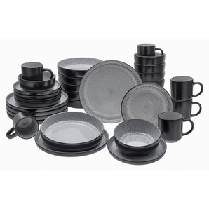 Creatable Kombiservice, Hellgrau, Keramik, 30-teilig, 300 ml, lebensmittelecht, Essen & Trinken, Geschirr, Geschirr-Sets, Kombiservice