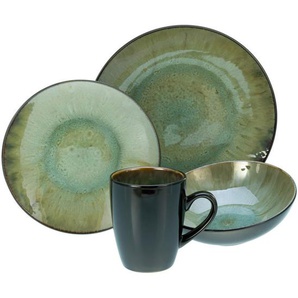 Creatable Kombiservice Jawa, Mehrfarbig, Keramik, 16-teilig, 300 ml,300 ml, 26x31 cm, Essen & Trinken, Geschirr, Geschirr-Sets, Kombiservice