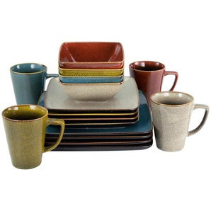 Creatable Kombiservice, Mehrfarbig, Keramik, 16-teilig, 300 ml,400 ml, 31.5x32 cm, Essen & Trinken, Geschirr, Geschirr-Sets, Kombiservice
