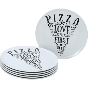 CreaTable Pizzateller Europa In Love, Pizzateller 33 cm 6-tlg, (6 St), Europäische Qualität