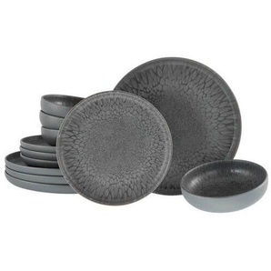 Creatable Tafelservice, Anthrazit, Keramik, 12-teilig, Essen & Trinken, Geschirr, Geschirr-Sets, Tafelservice