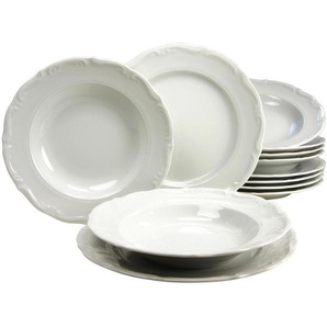 Creatable Tafelservice Maria Theresia, Weiß, Keramik, 12-teilig, Essen & Trinken, Geschirr, Geschirr-Sets, Tafelservice