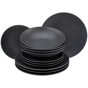 Creatable Tafelservice Soft Touch Black, Schwarz, Keramik, 12-teilig, Essen & Trinken, Geschirr, Geschirr-Sets, Tafelservice