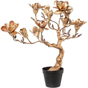 Winterliche Kunstpflanze CREATIV DECO Weihnachtsdeko Kunstpflanzen Gr. H: 71 cm, goldfarben Kunstpflanze Weitere Weihnachtsdeko Kunstpflanzen Baum im Kunststoffübertopf, altgoldfarben