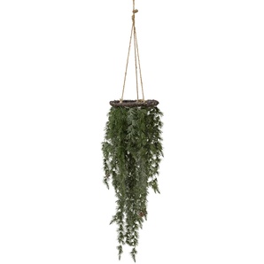 Winterliche Kunstpflanze CREATIV DECO Weihnachtsdeko Kunstpflanzen Gr. H: 125 cm, grün Kunstpflanzen Hängezweig in Frost-Optik
