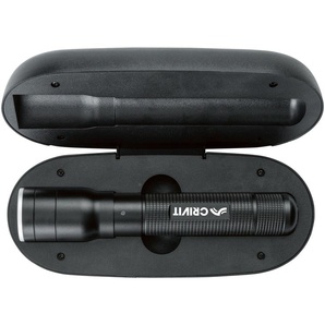 CRIVIT Akku-LED-Taschenlampe, mit Powerbank Ladestation